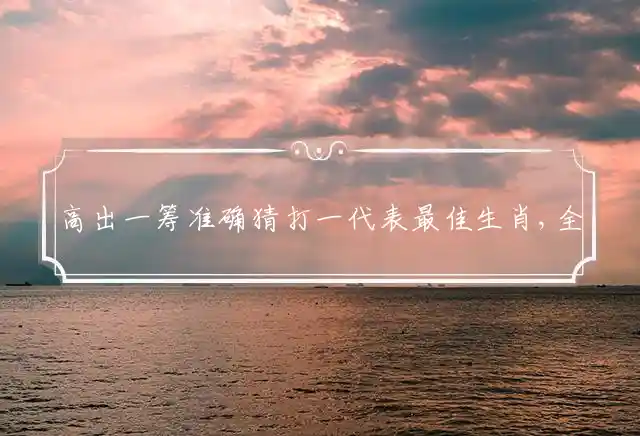 高出一筹准确猜打一代表最佳生肖,全面详解词语释义