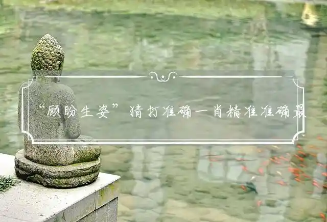 顾盼生姿是什么生肖