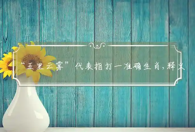 五里云雾是什么生肖