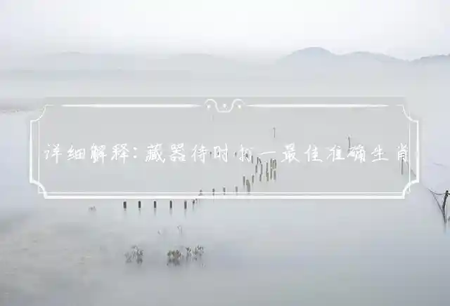 详细解释:藏器待时打一最佳准确生肖|是指代表什么生肖|释义谜团赏析解释