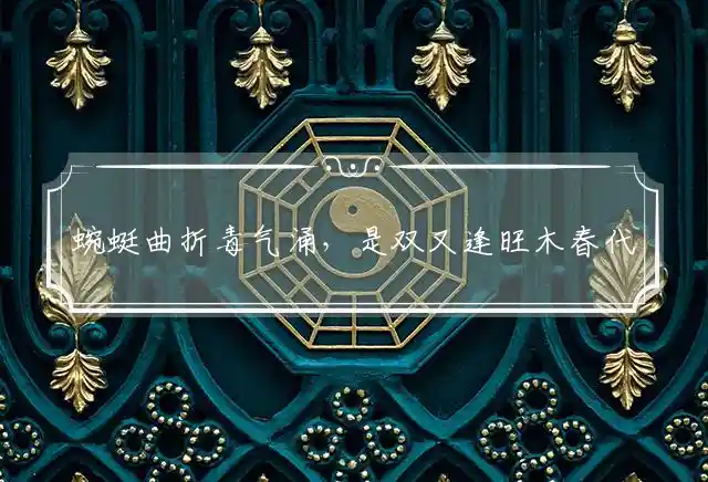 蜿蜓曲折毒气涌，是双又逢旺木春代表指是最佳什么生肖,词语解释谜底释义 