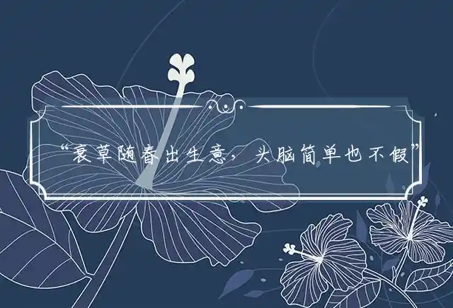衰草随春出生意,头脑简单也不假是什么生肖