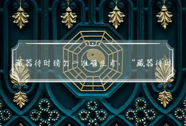 藏器待时猜打一准确生肖，“藏器待时”指打一词语释义解释