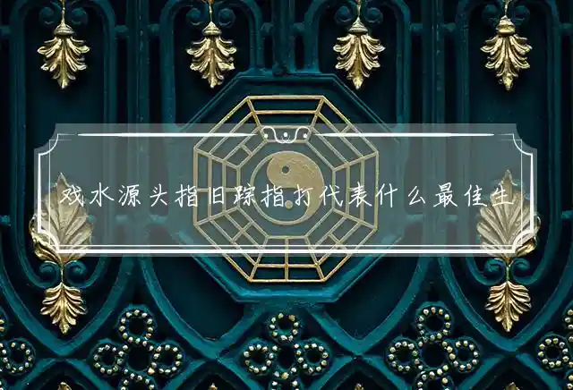 戏水源头指旧踪指打代表什么最佳生肖,经典词语释义解释 