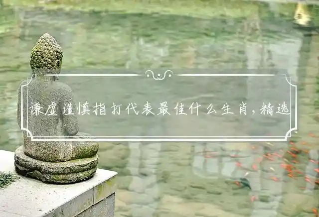 谦虚谨慎指打代表最佳什么生肖,精选释义谜团解释 