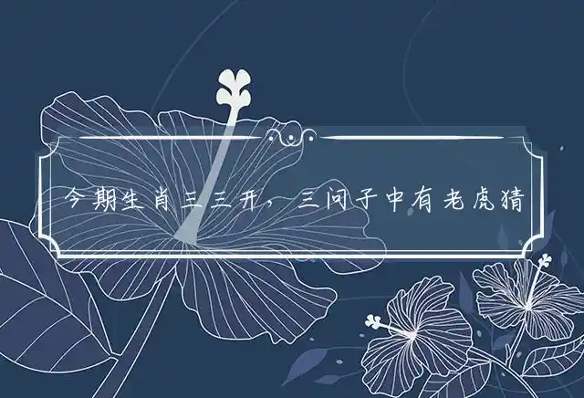 今期生肖三三开，三问子中有老虎猜一最佳精准生肖，释义词语精选解释 