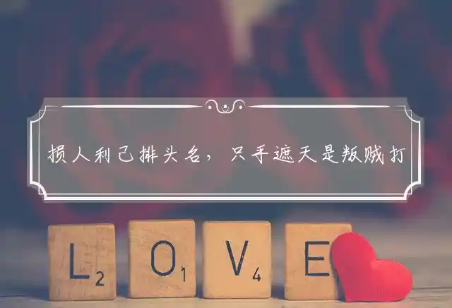 损人利己排头名，只手遮天是叛贼打一生肖最佳正确释义经典成语解释