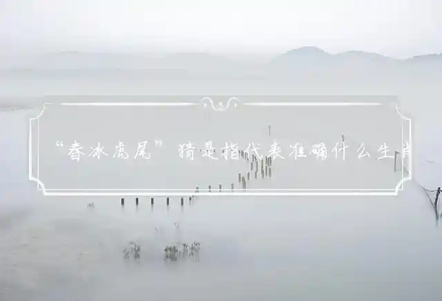 “春冰虎尾”猜是指代表准确什么生肖,解释词语作答释义
